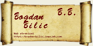 Bogdan Bilić vizit kartica